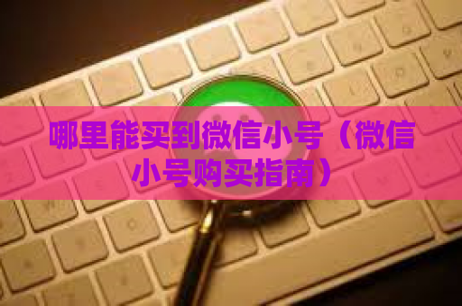 哪里能买到微信小号（微信小号购买指南）